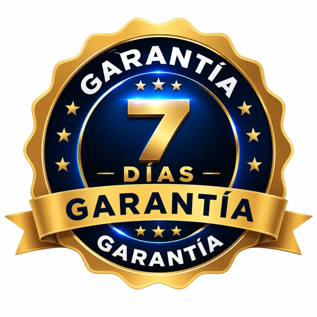 logo de garantia de 7 días del curso codigo million pro