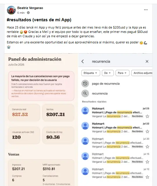 Testimonio de alumna del curso Rentas Inteligentes con resultados de su aplicación